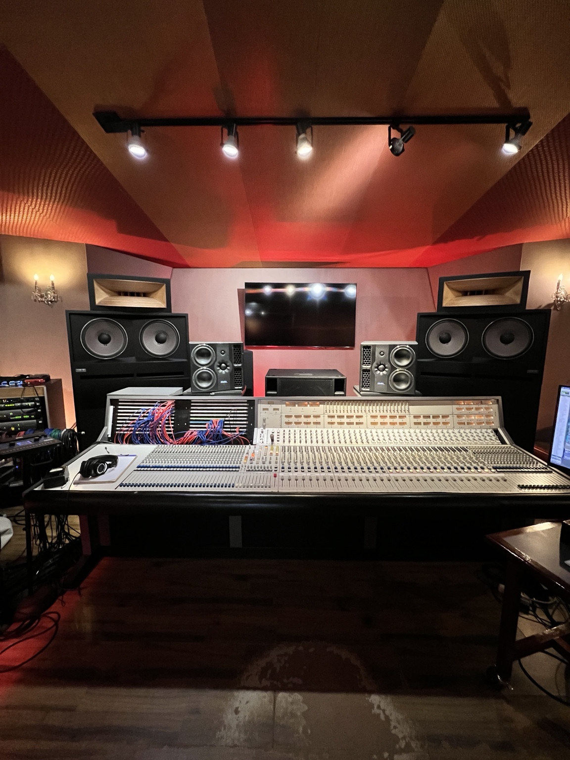 API recording console and main monitors at East Iris