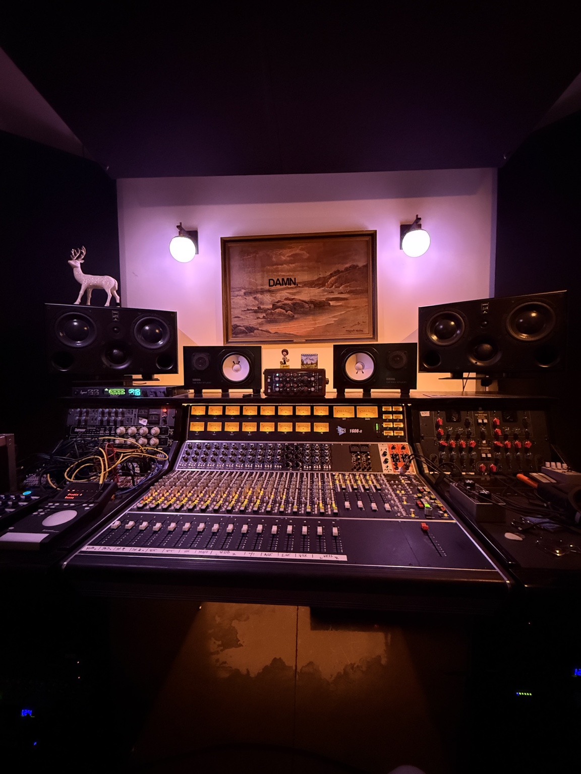 API 1608 recording console at Cabin Studio